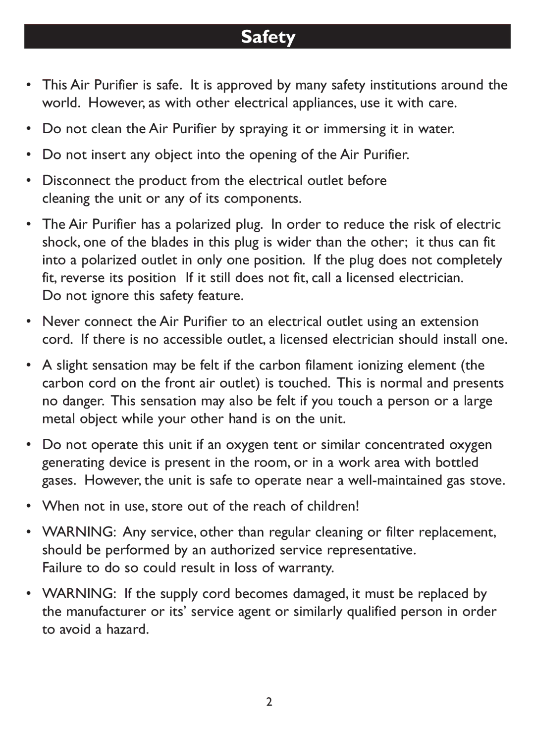 Amcor AM-60 owner manual Safety, Do not ignore this safety feature 