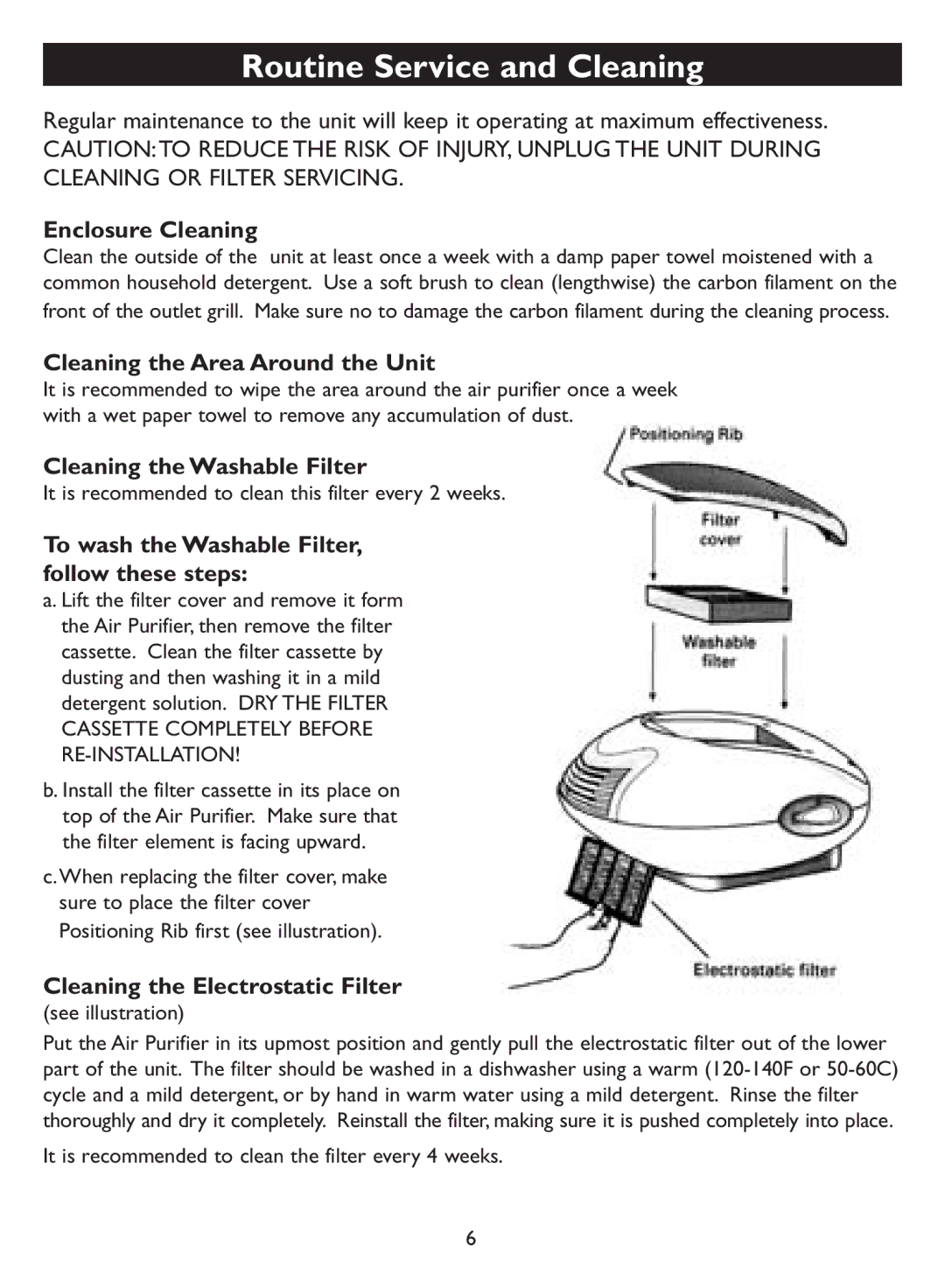 Amcor AM-60 owner manual Routine Service and Cleaning 