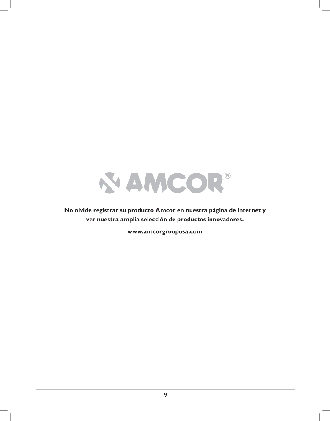 Amcor AMH8 owner manual 