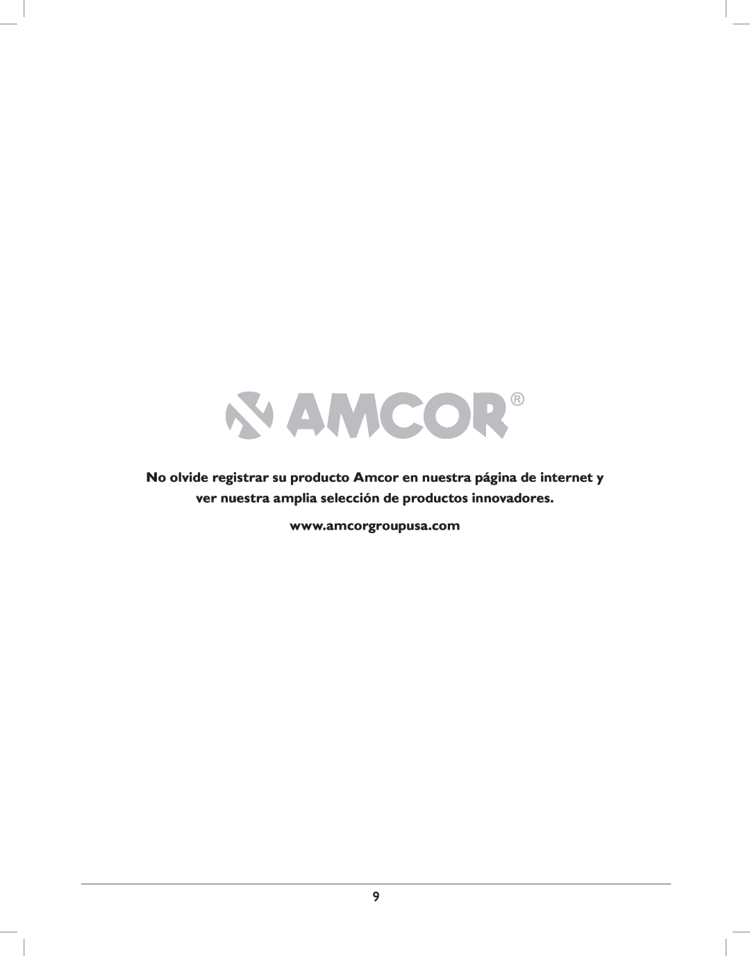 Amcor AMH8 owner manual 
