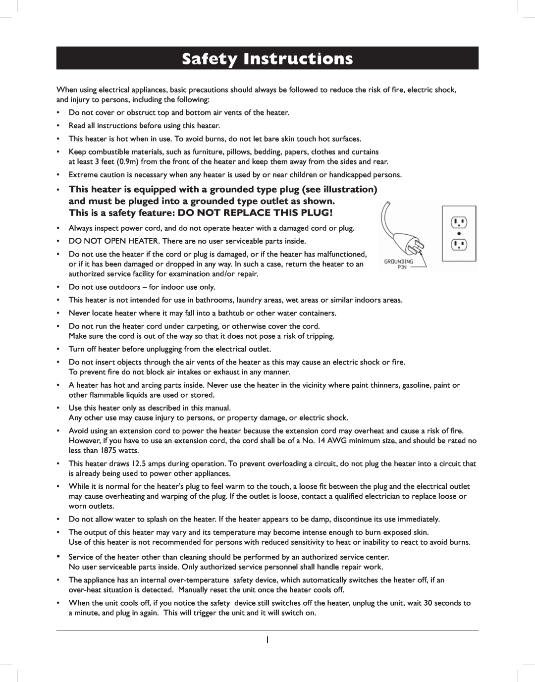 Amcor AMH8 owner manual Safety Instructions 