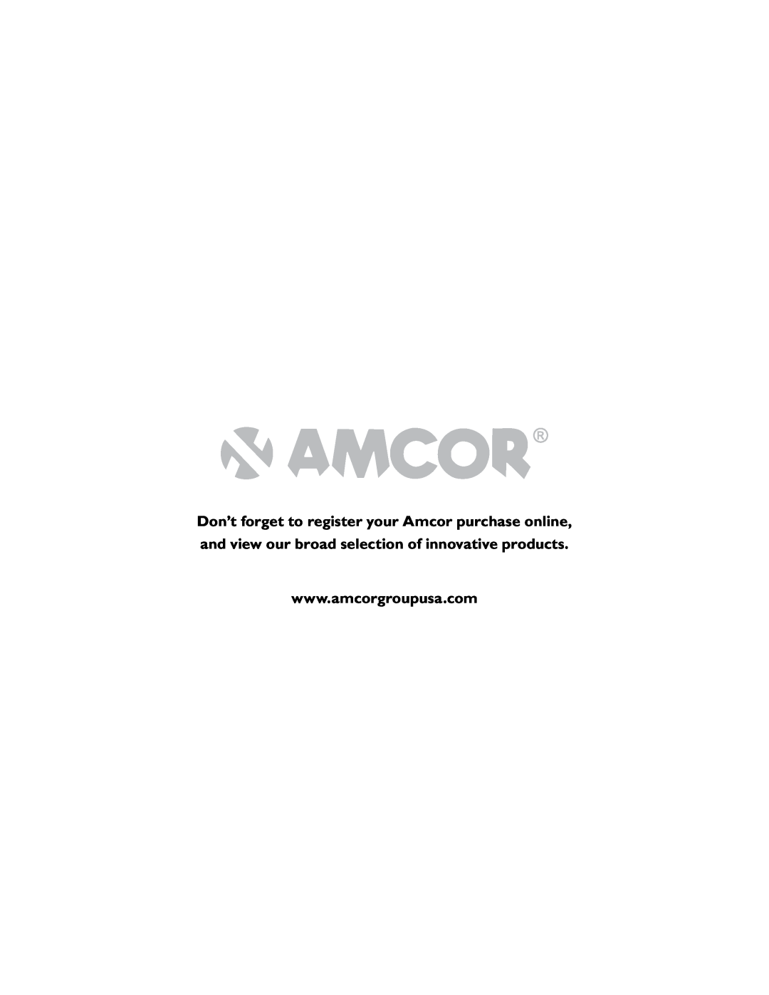 Amcor APC2000E owner manual 