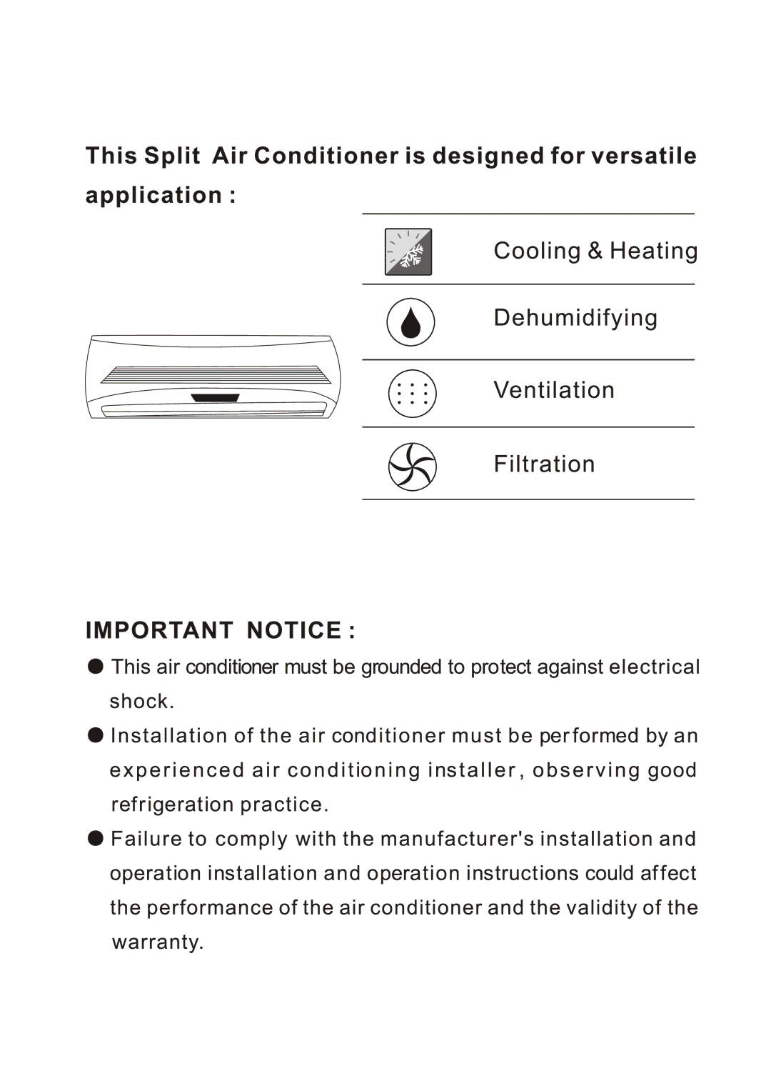 Amcor AOM 243HX, AWM 093HX, AOM 183HX installation manual 