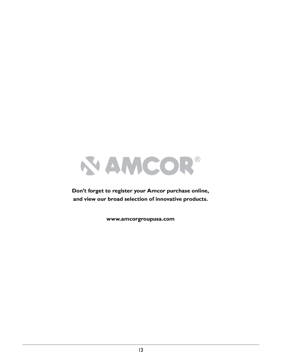 Amcor CF14000E owner manual 