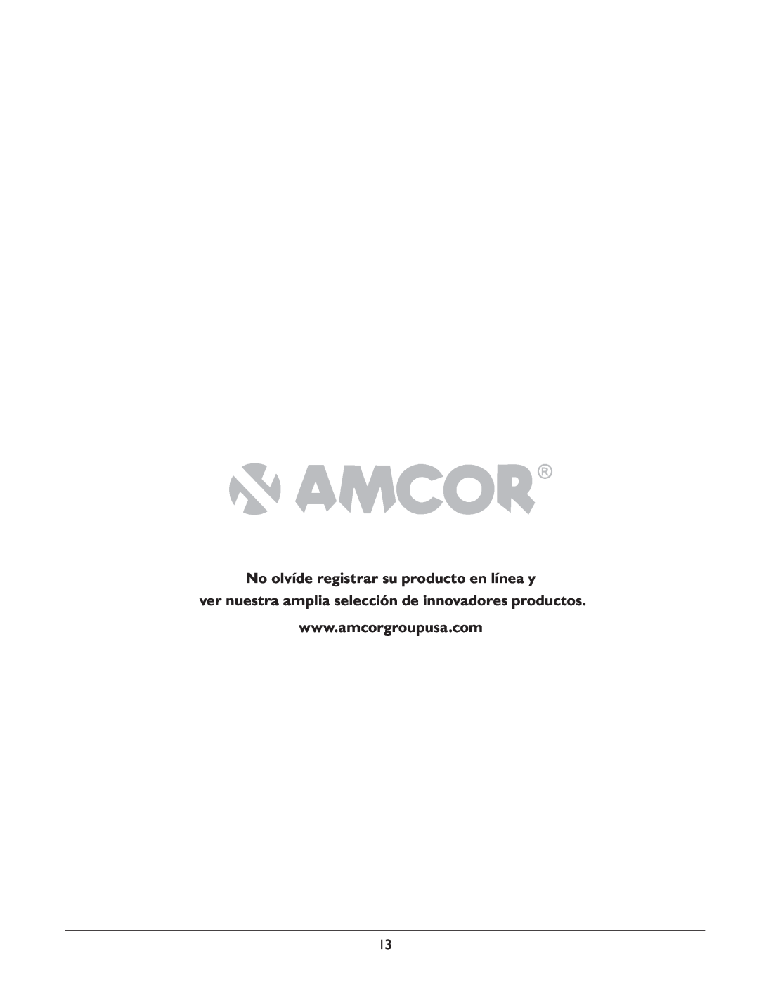 Amcor CF14000E owner manual No olvíde registrar su producto en línea y 