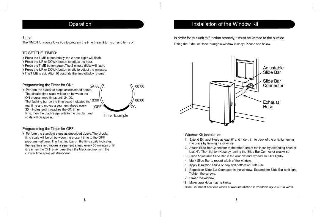 Amcor CPLMB 14000E owner manual Installation of the Window Kit 