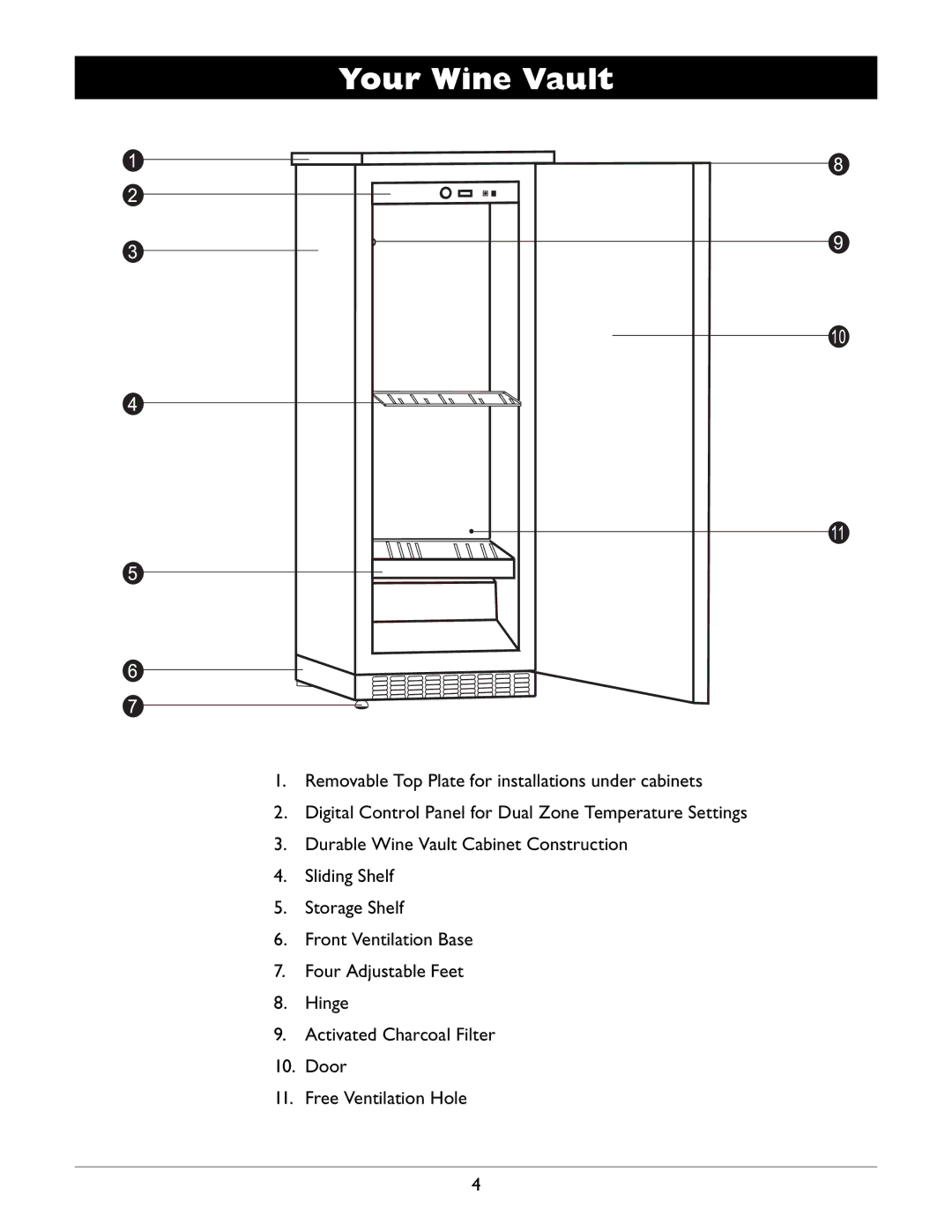 Amcor WV 50, WV-100, WV 150 owner manual Your Wine Vault 