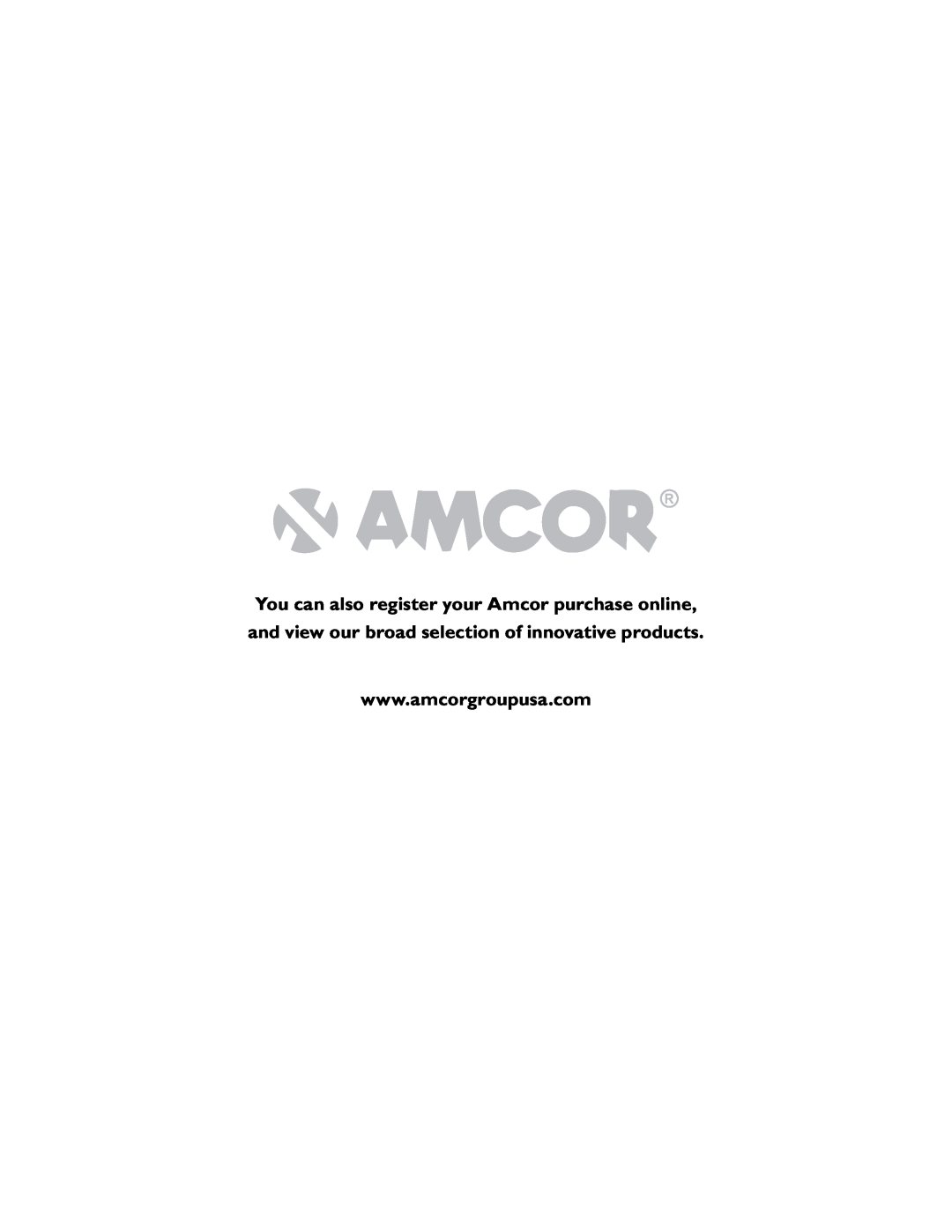 Amcor WV 50 owner manual 