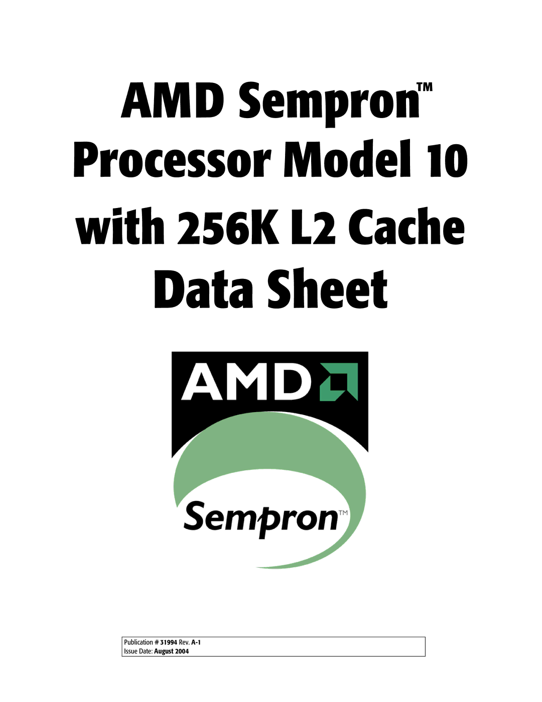 AMD 10 manual Data Sheet 