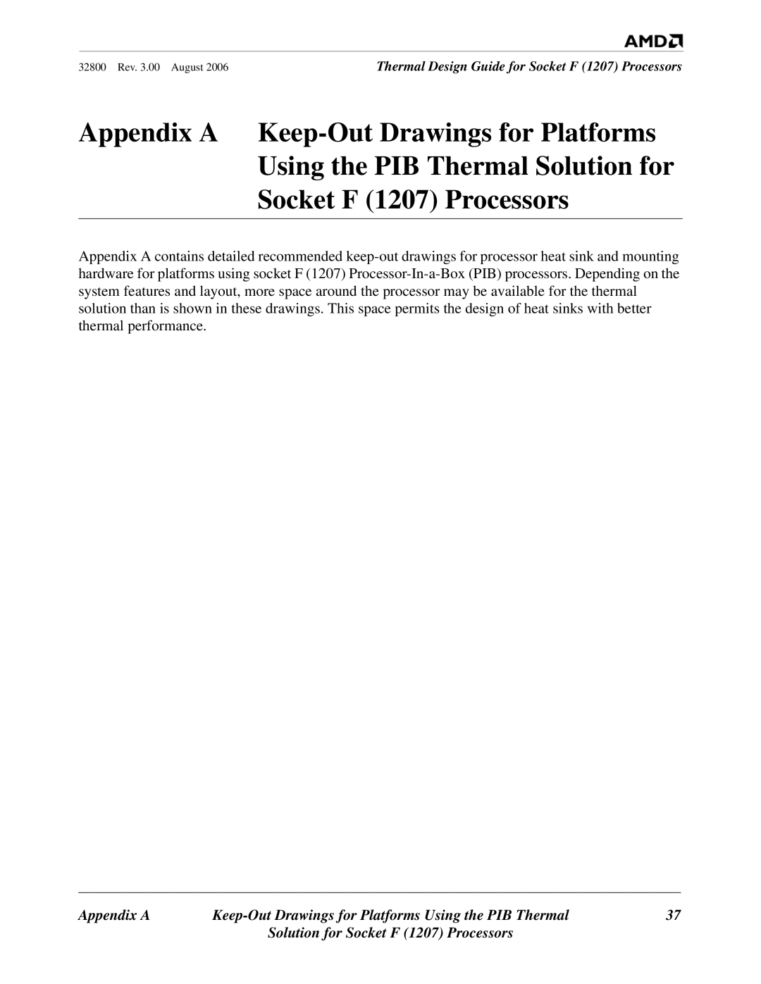 AMD manual Appendix a, Solution for Socket F 1207 Processors 