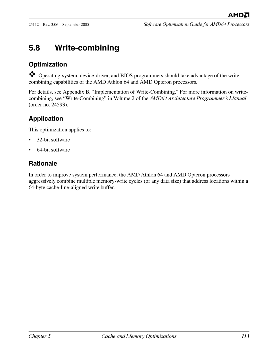 AMD 250 manual Write-combining, 113 