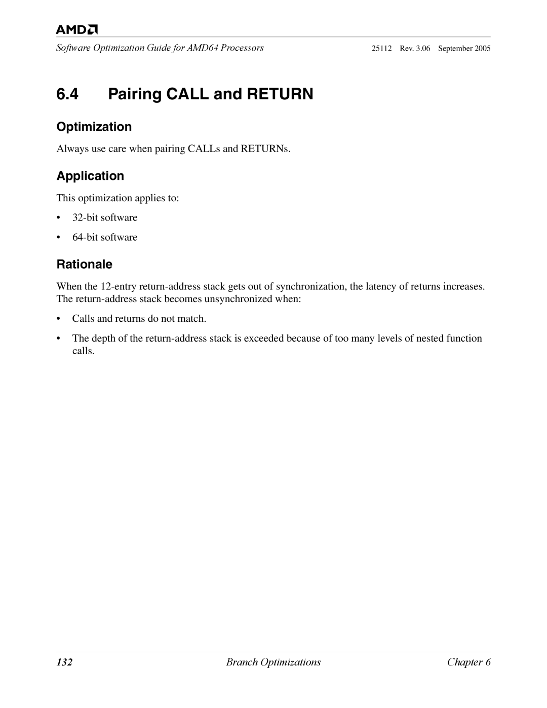 AMD 250 manual Pairing Call and Return, 132 