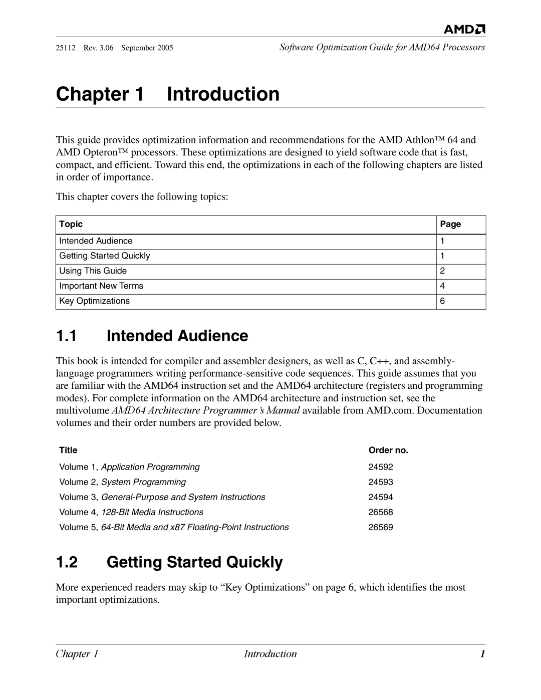 AMD 250 manual Intended Audience, Getting Started Quickly 