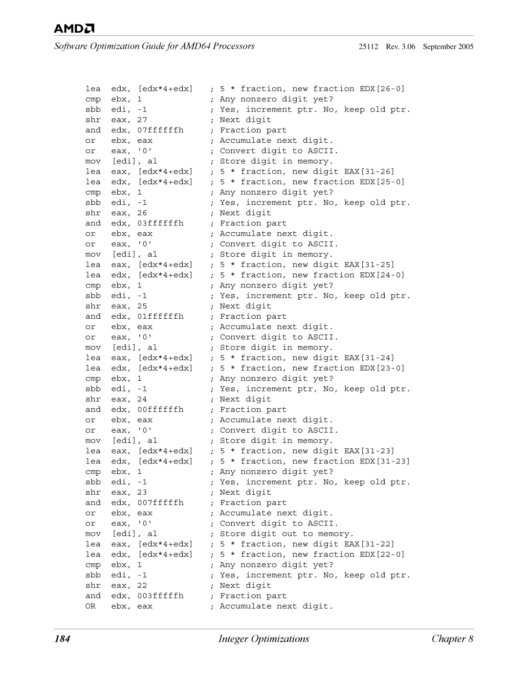 AMD 250 manual 184 