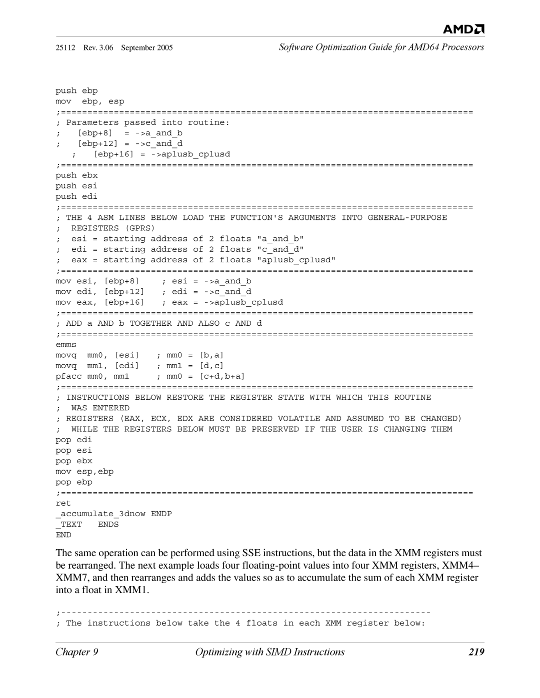 AMD 250 manual 219 