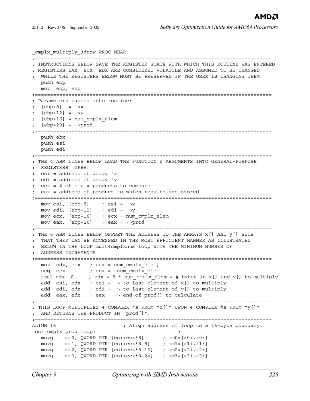 AMD 250 manual 225 