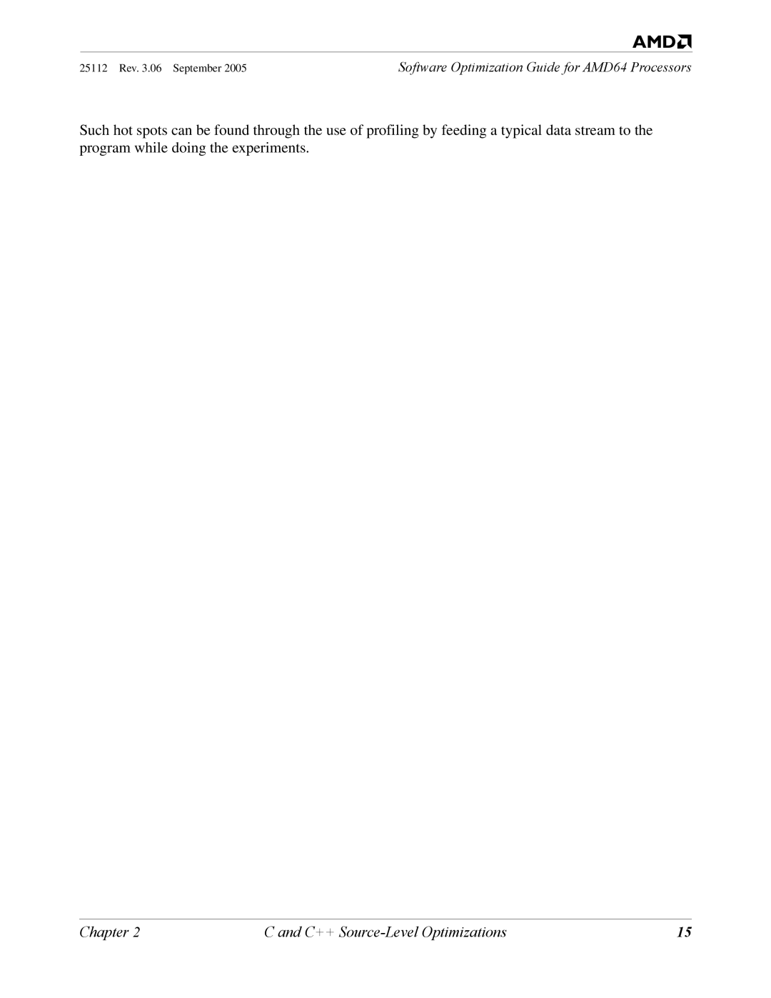 AMD 250 manual Chapter C++ Source-Level Optimizations 
