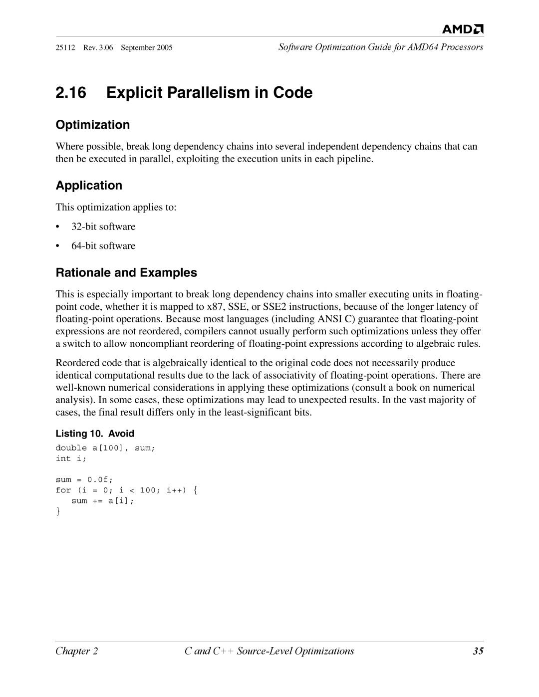 AMD 250 manual Explicit Parallelism in Code, Rationale and Examples 