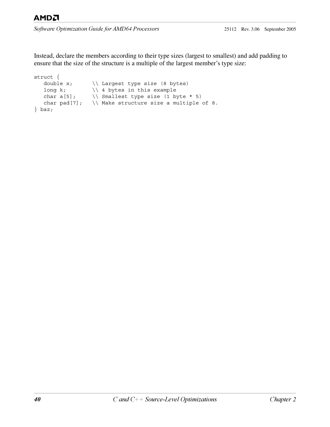 AMD 250 manual C++ Source-Level Optimizations 