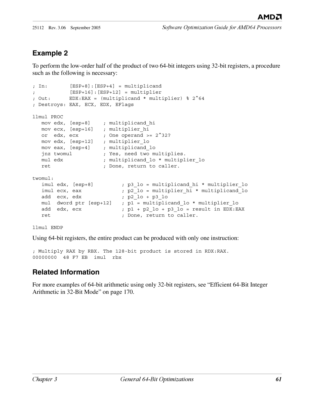 AMD 250 manual ESP+8ESP+4 = multiplicand 