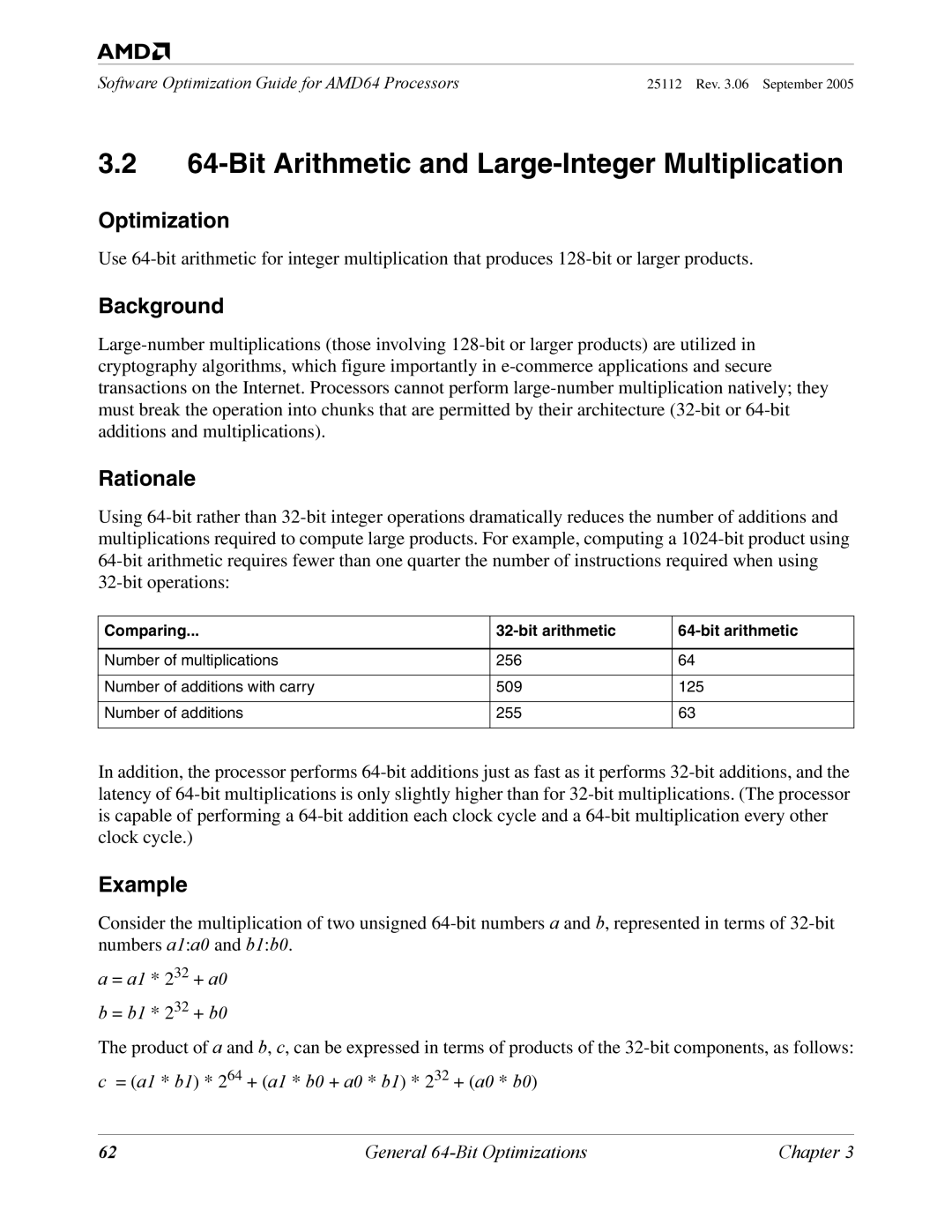 AMD 250 manual Bit Arithmetic and Large-Integer Multiplication, Background 