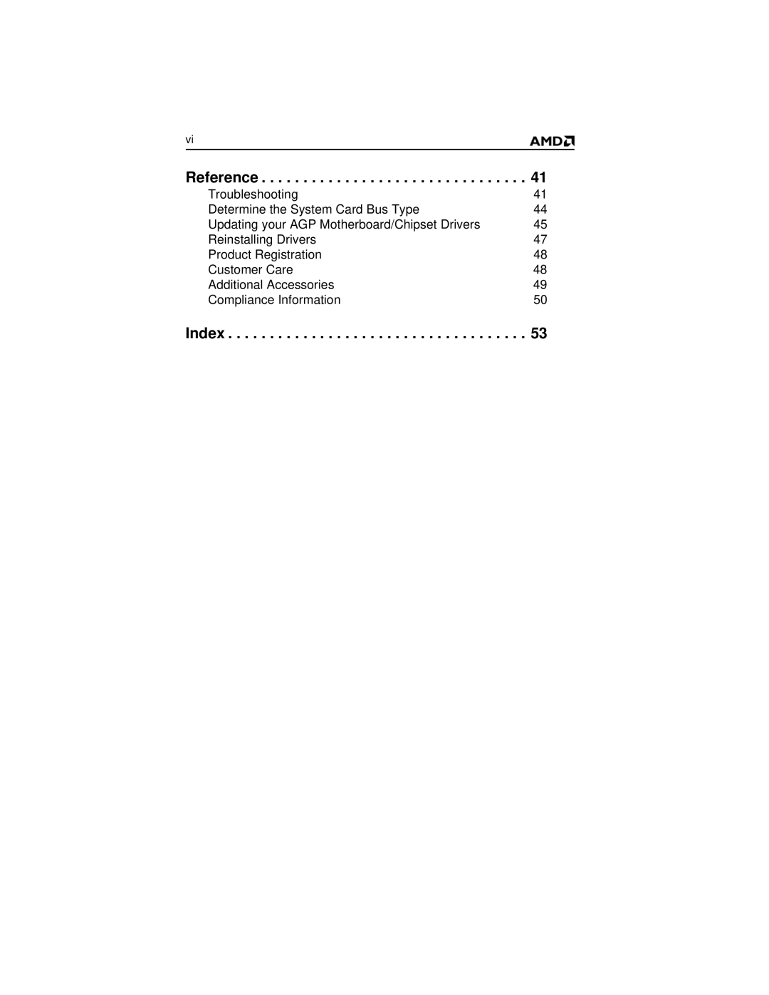 AMD 2600 manual Reference, Index 