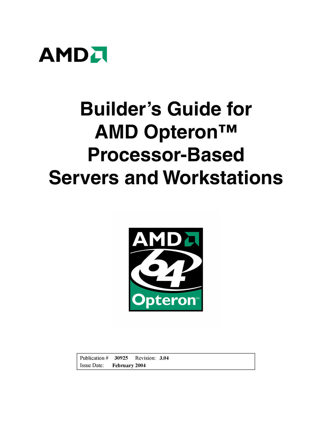 AMD 30925 manual Revision 