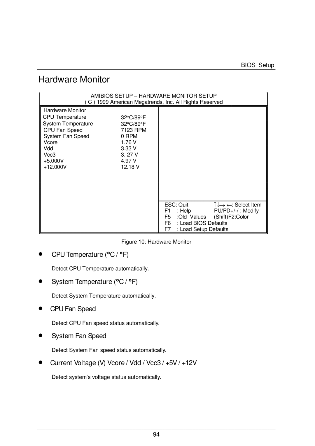 AMD 4118 specifications Hardware Monitor 