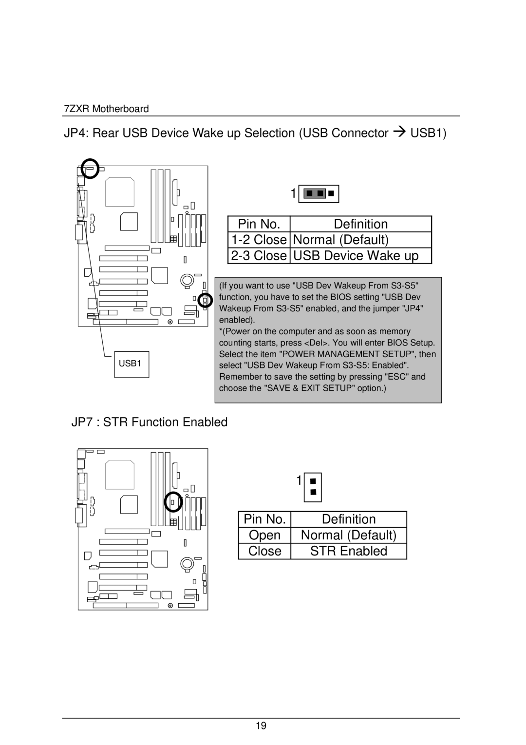 AMD 4118 specifications JP4 Rear USB Device Wake up Selection USB Connector Æ USB1 