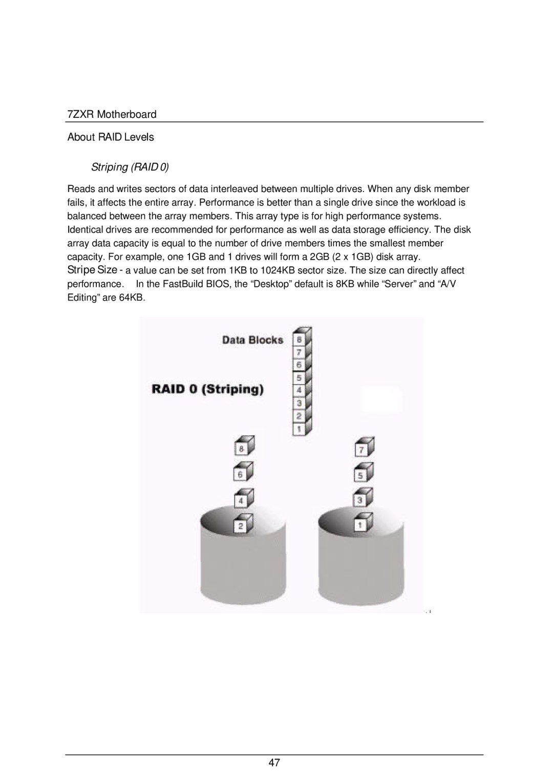 AMD 4118 specifications About RAID Levels, Striping RAID 