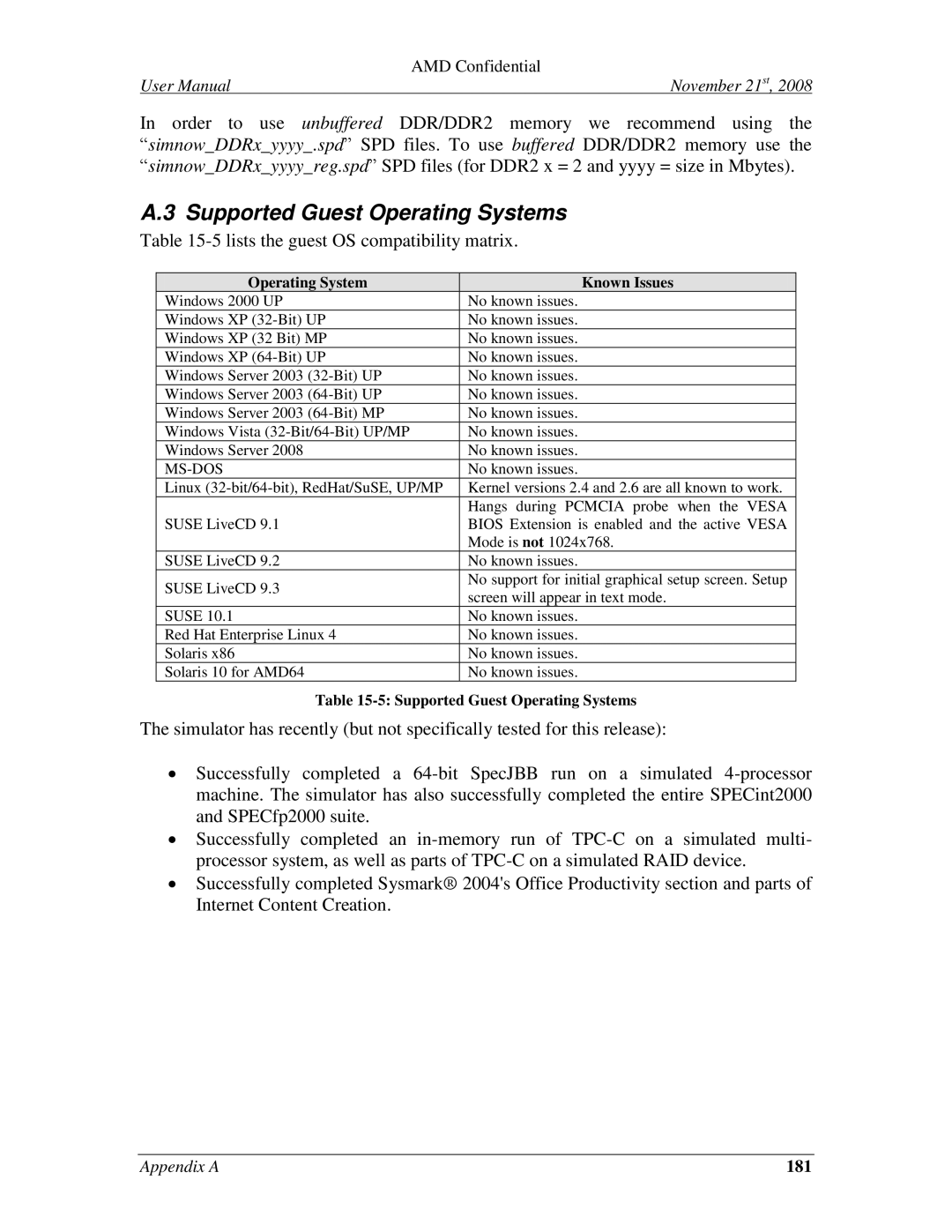 AMD 4.4.5 user manual Supported Guest Operating Systems, 181 