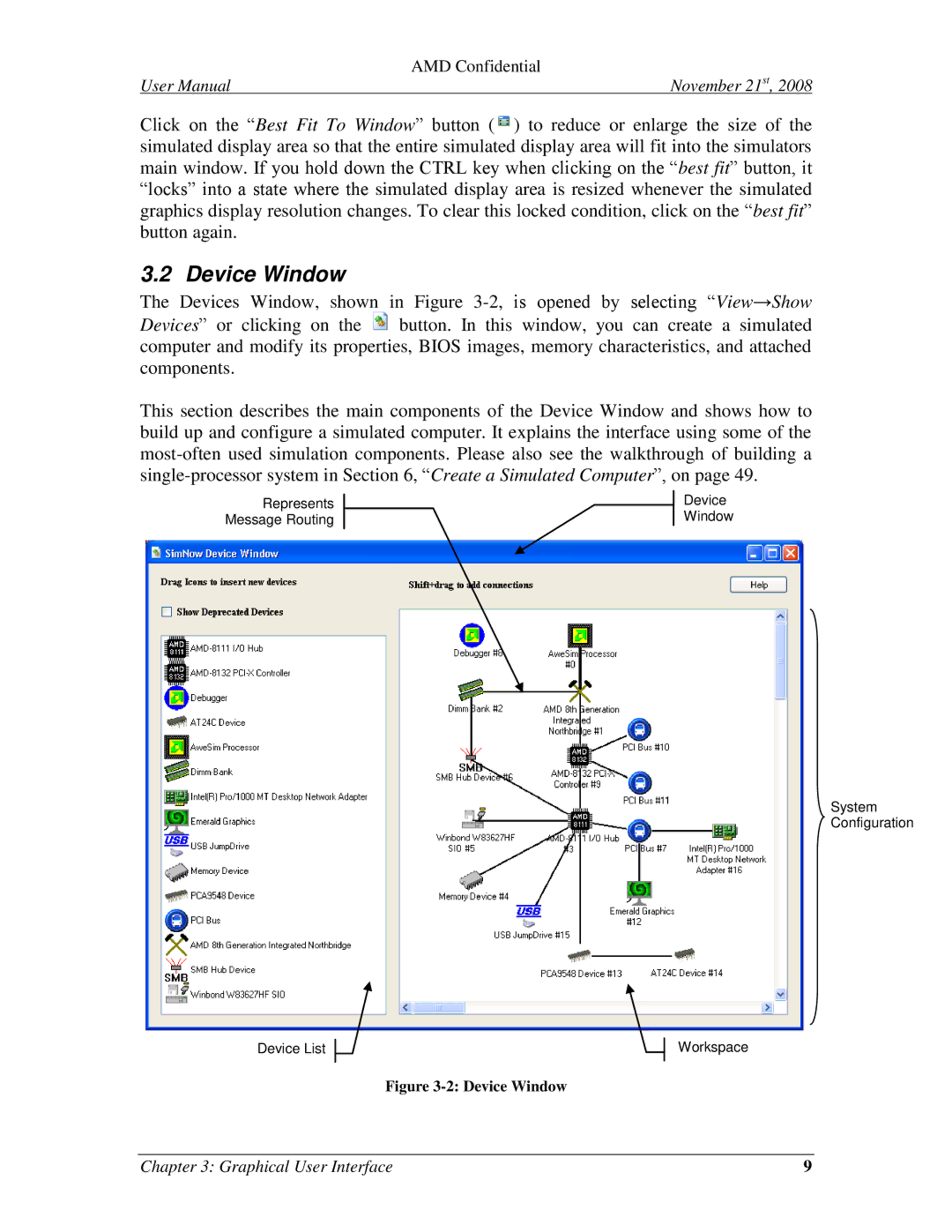 AMD 4.4.5 user manual Device Window 