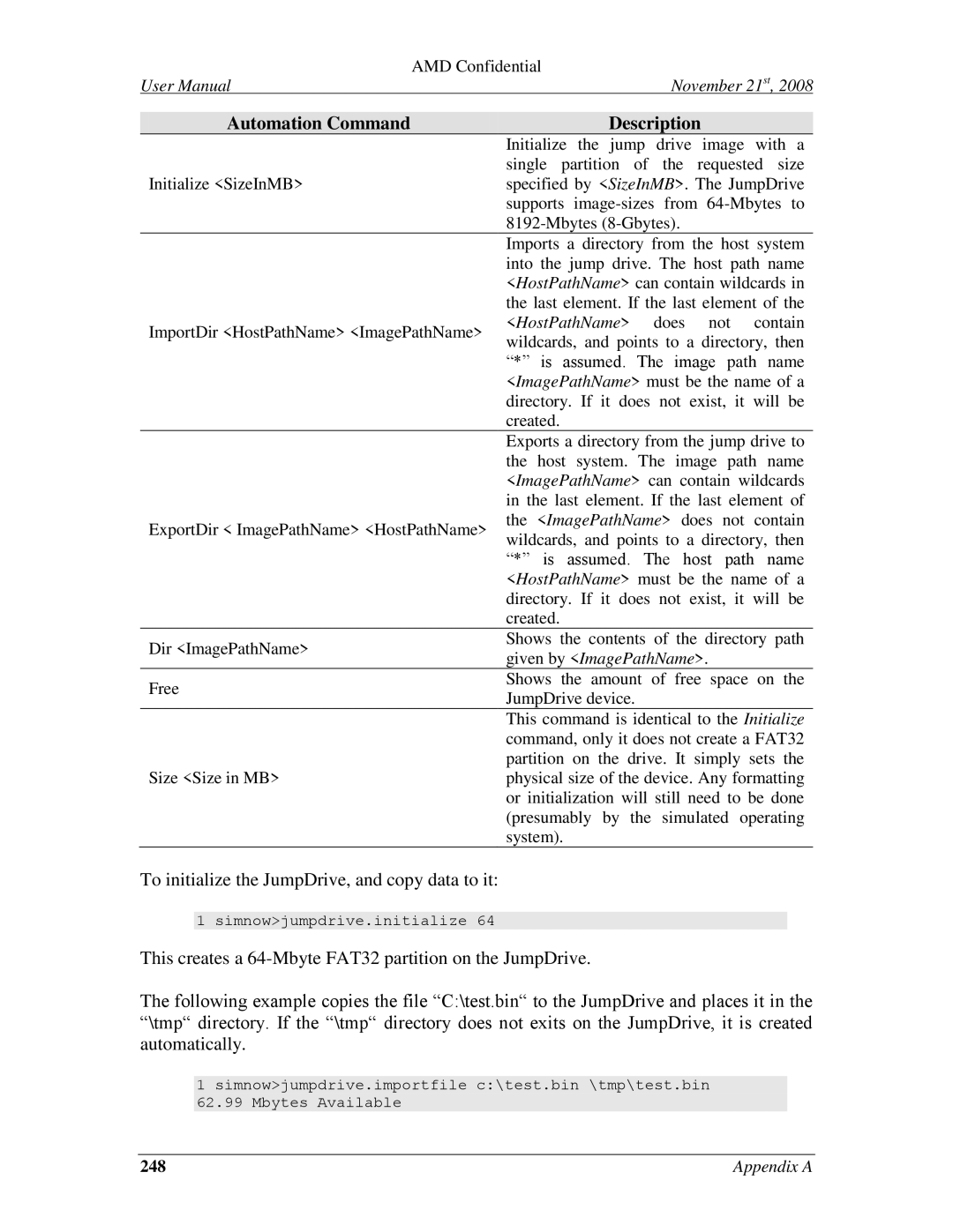 AMD 4.4.5 user manual To initialize the JumpDrive, and copy data to it 