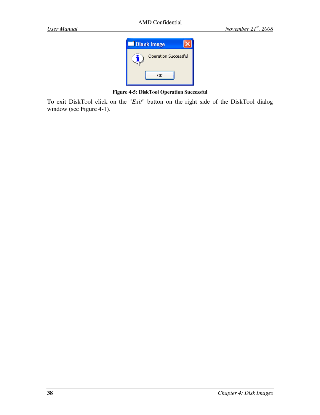 AMD 4.4.5 user manual DiskTool Operation Successful 