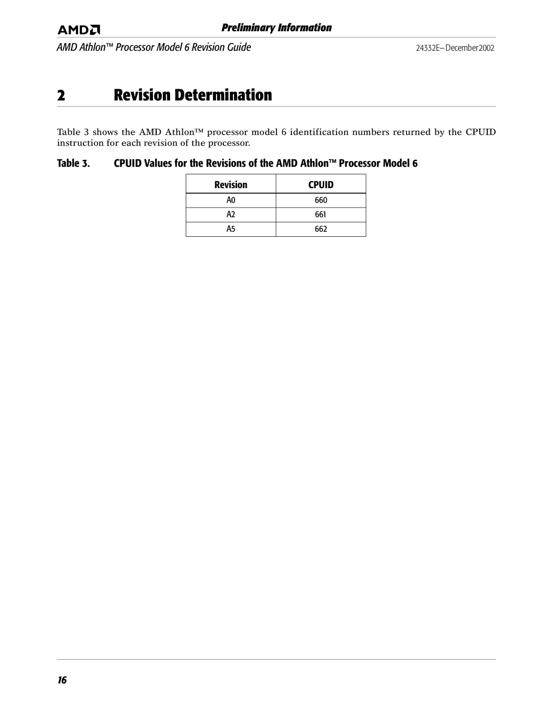 AMD 6 manual Revision Determination 