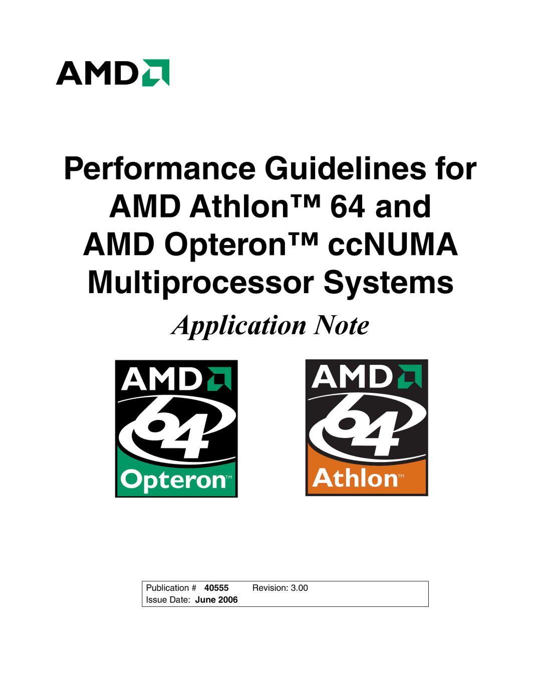 AMD 64 manual Application Note 