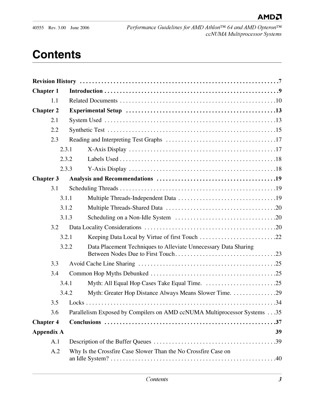 AMD 64 manual Contents 