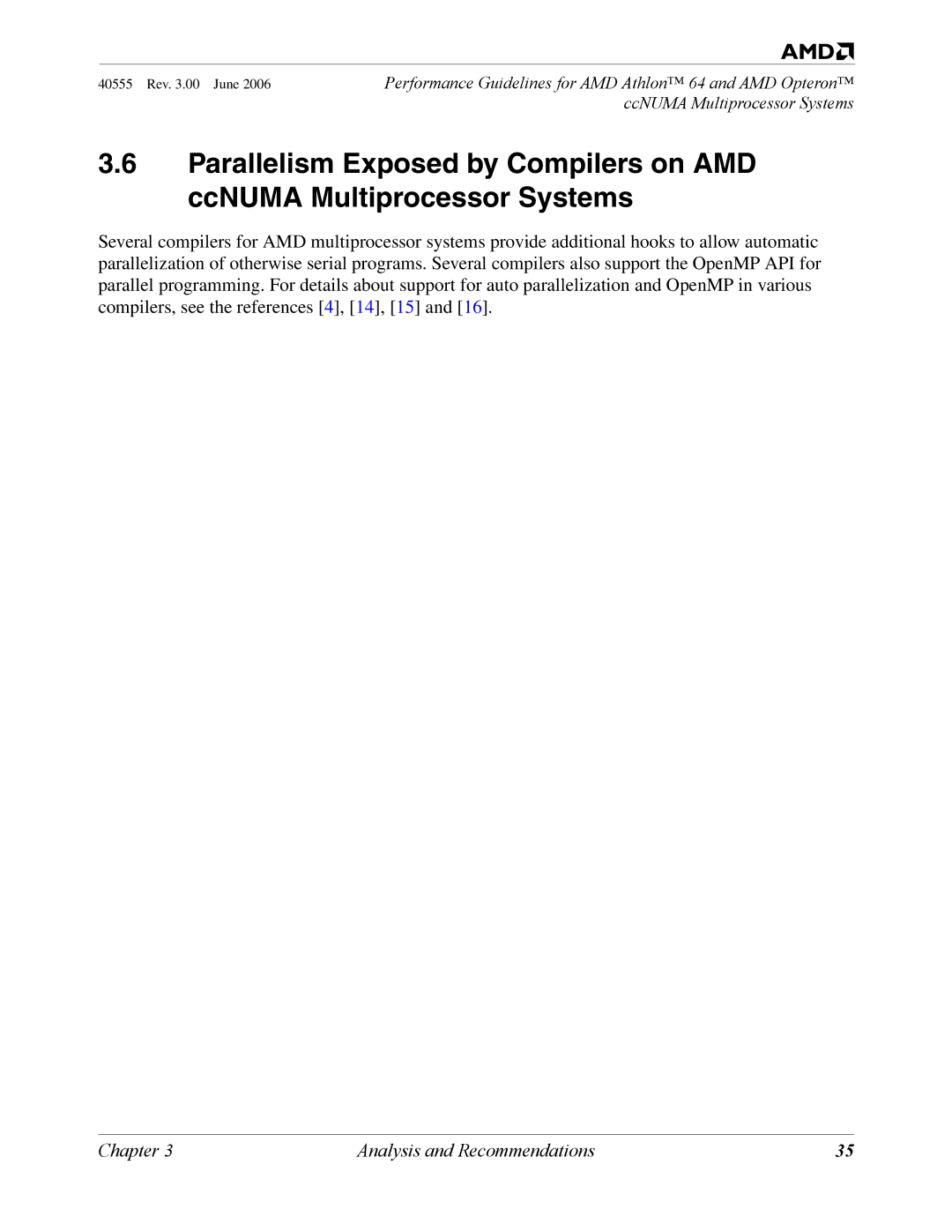 AMD manual Performance Guidelines for AMD Athlon 64 and AMD Opteron 