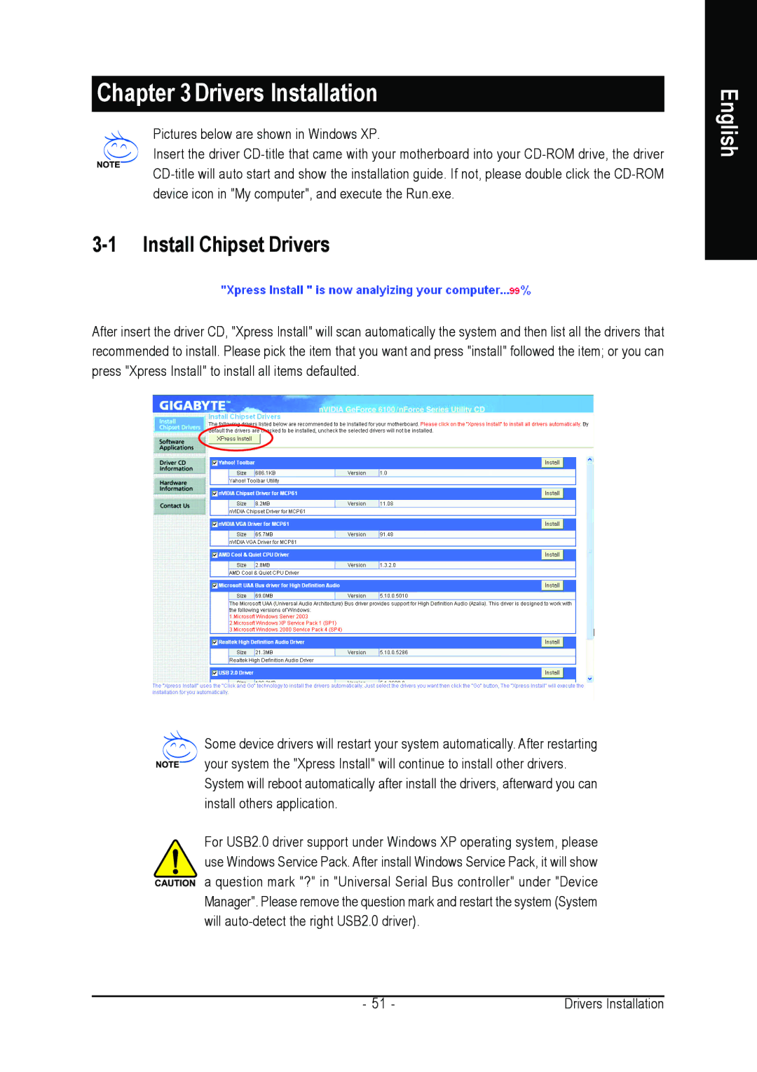 AMD 701P47156 user manual Drivers Installation, Install Chipset Drivers 