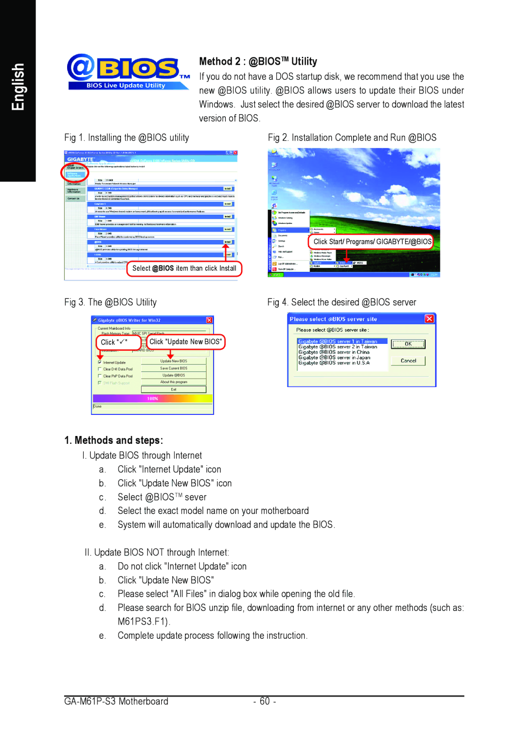 AMD 701P47156 user manual Method 2 @BIOSTM Utility, Methods and steps 