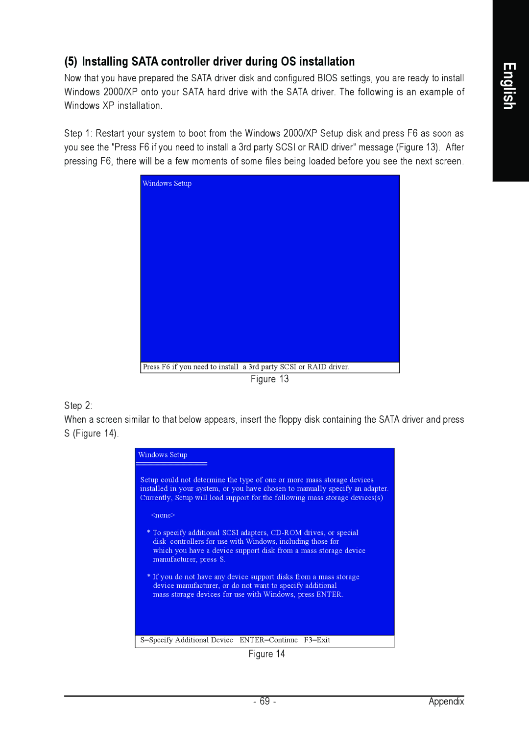 AMD 701P47156 user manual Installing Sata controller driver during OS installation 