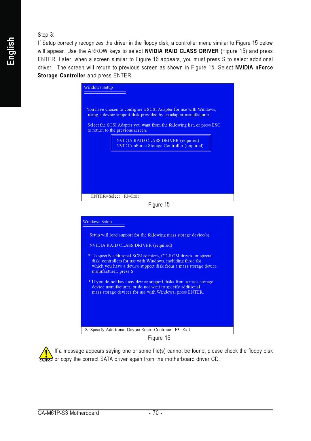 AMD 701P47156 user manual ENTER=Select F3=Exit 