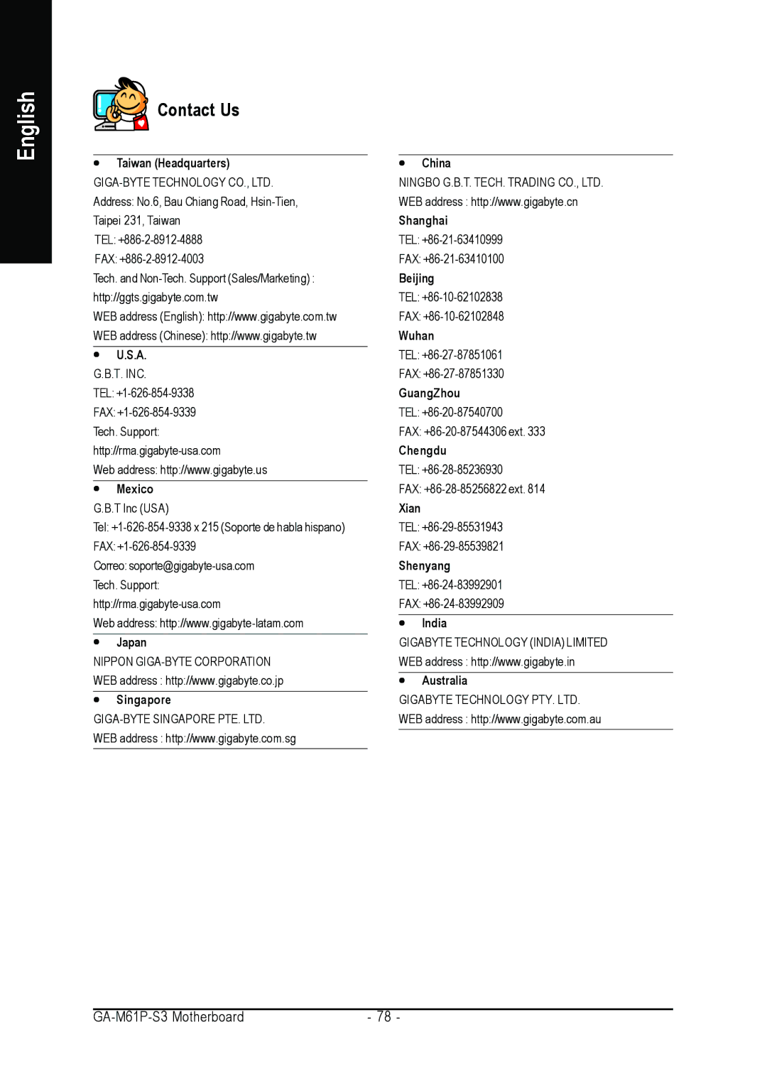 AMD 701P47156 user manual Contact Us, Taiwan Headquarters 