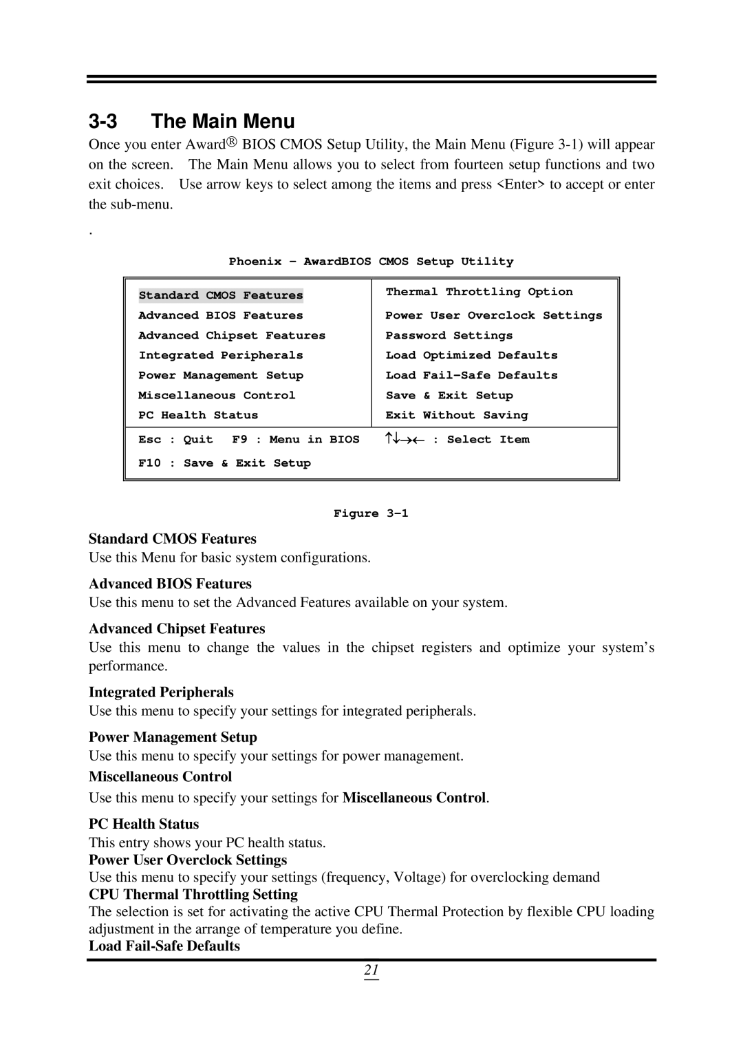 AMD 790GX, SB750 user manual Main Menu 