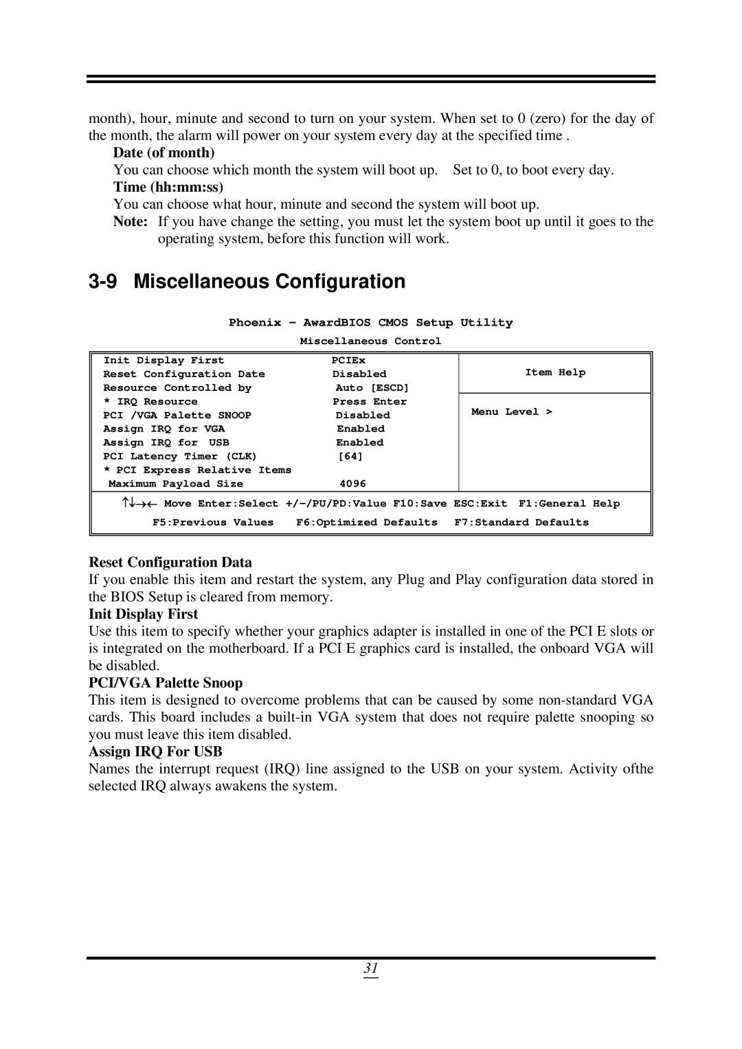 AMD 790GX, SB750 user manual Miscellaneous Configuration 