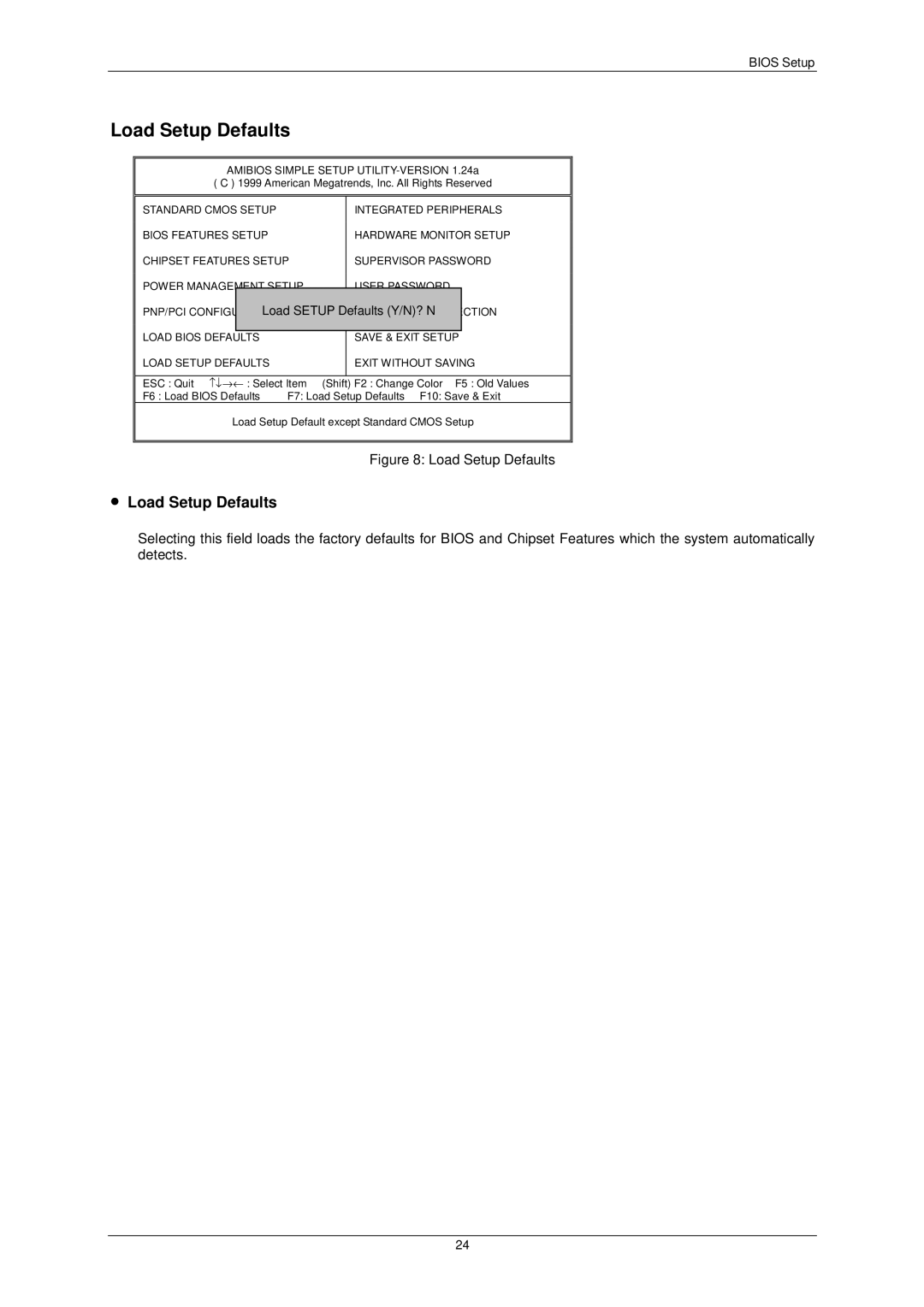 AMD 7ZMMC user manual Load Setup Defaults 