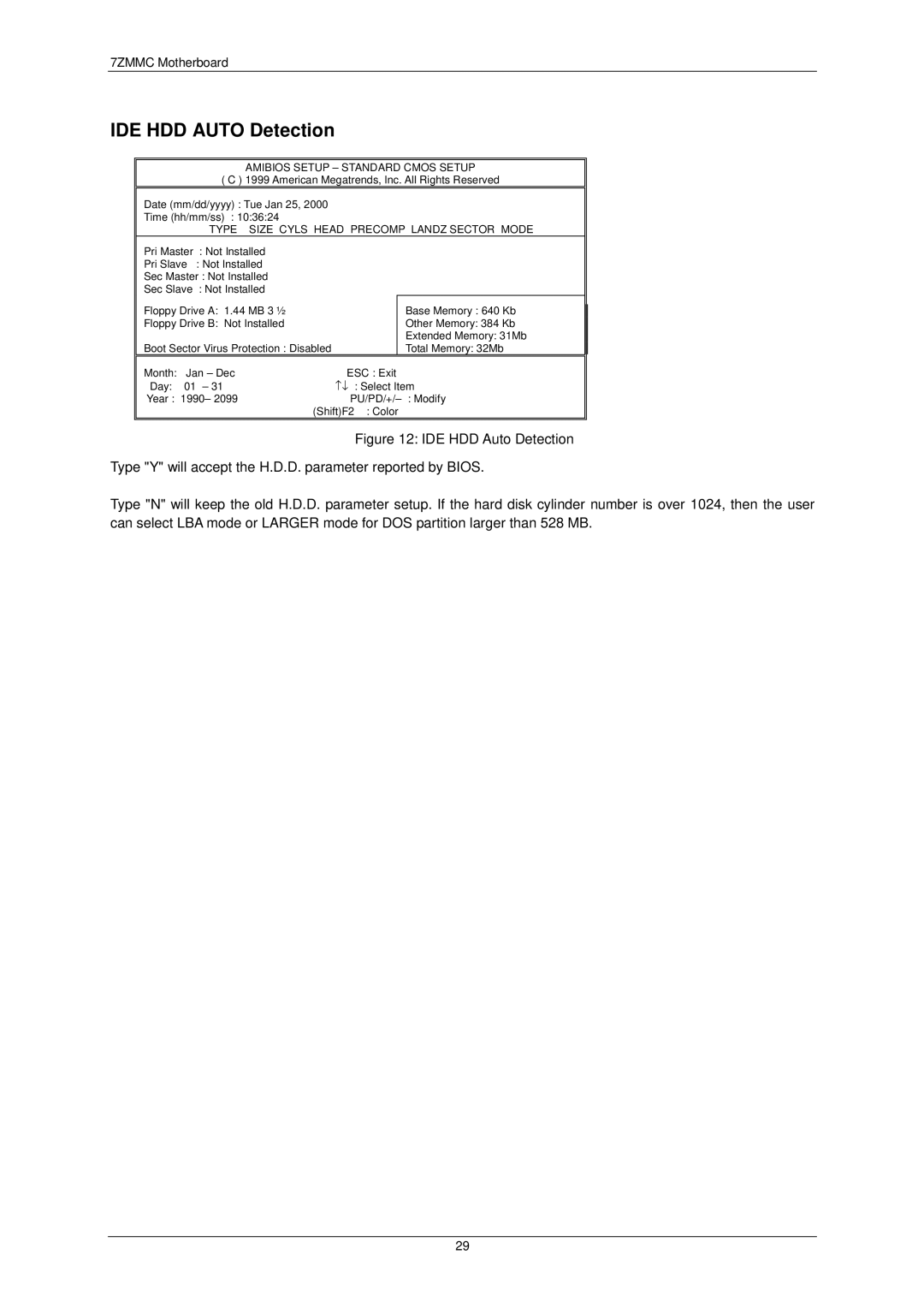 AMD 7ZMMC user manual IDE HDD Auto Detection 