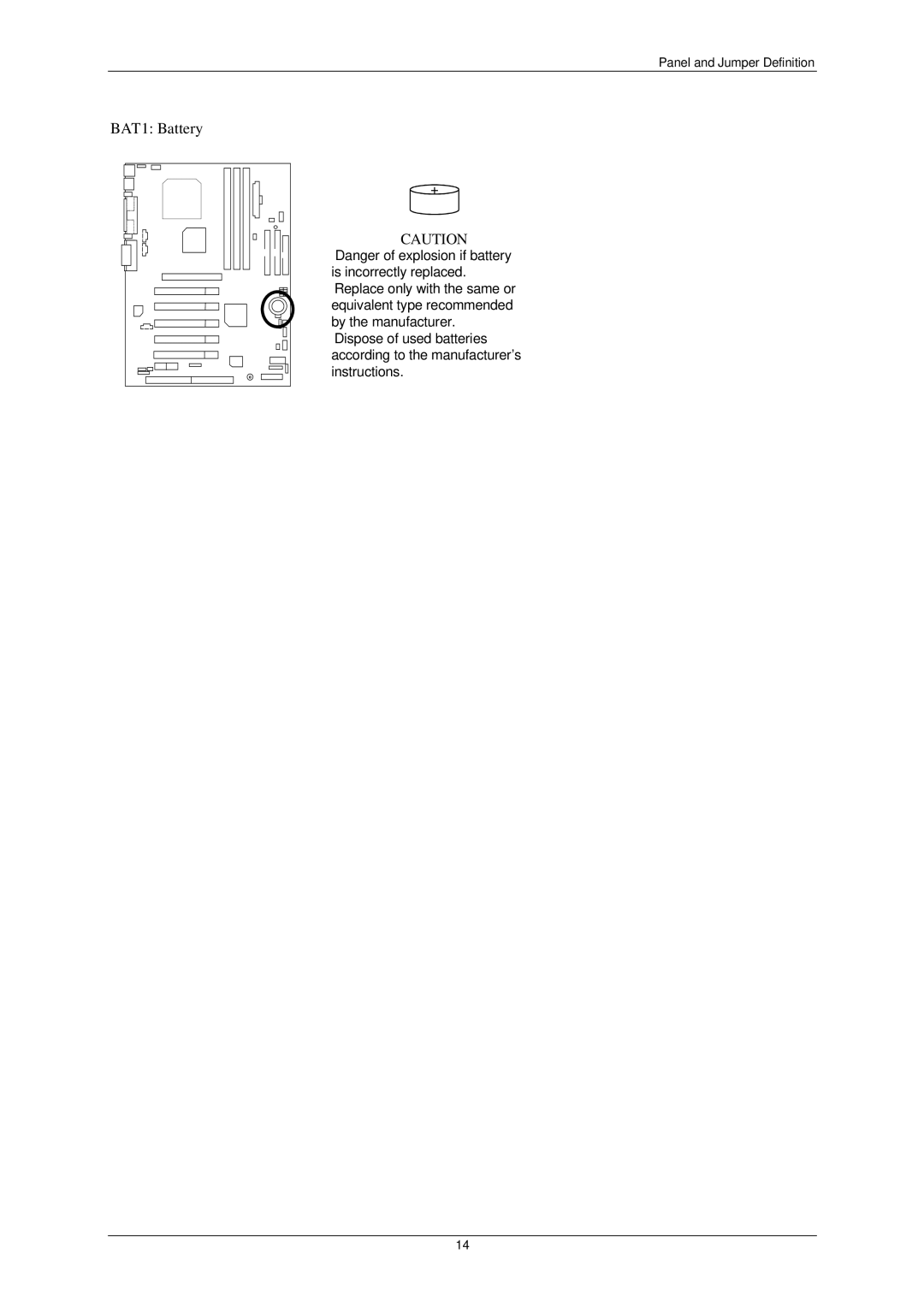 AMD 7ZX-1 user manual BAT1 Battery 