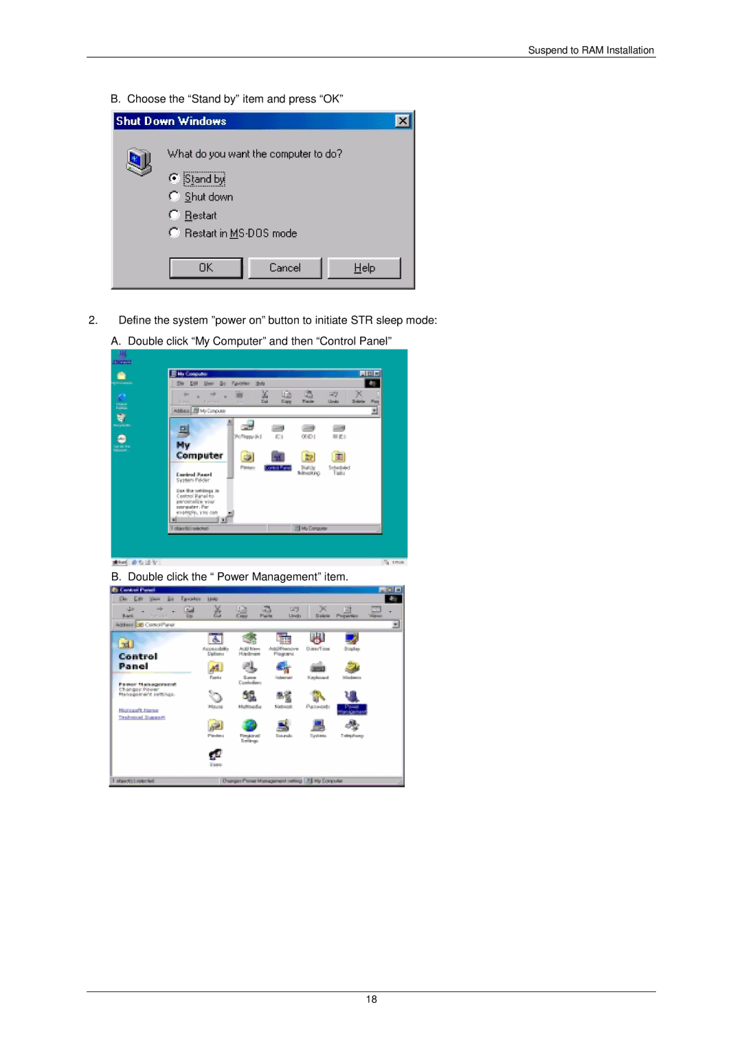 AMD 7ZX-1 user manual Suspend to RAM Installation 