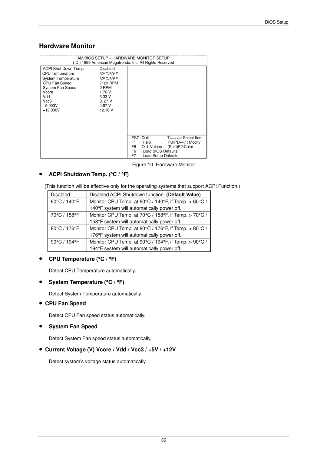 AMD 7ZX-1 user manual Hardware Monitor 